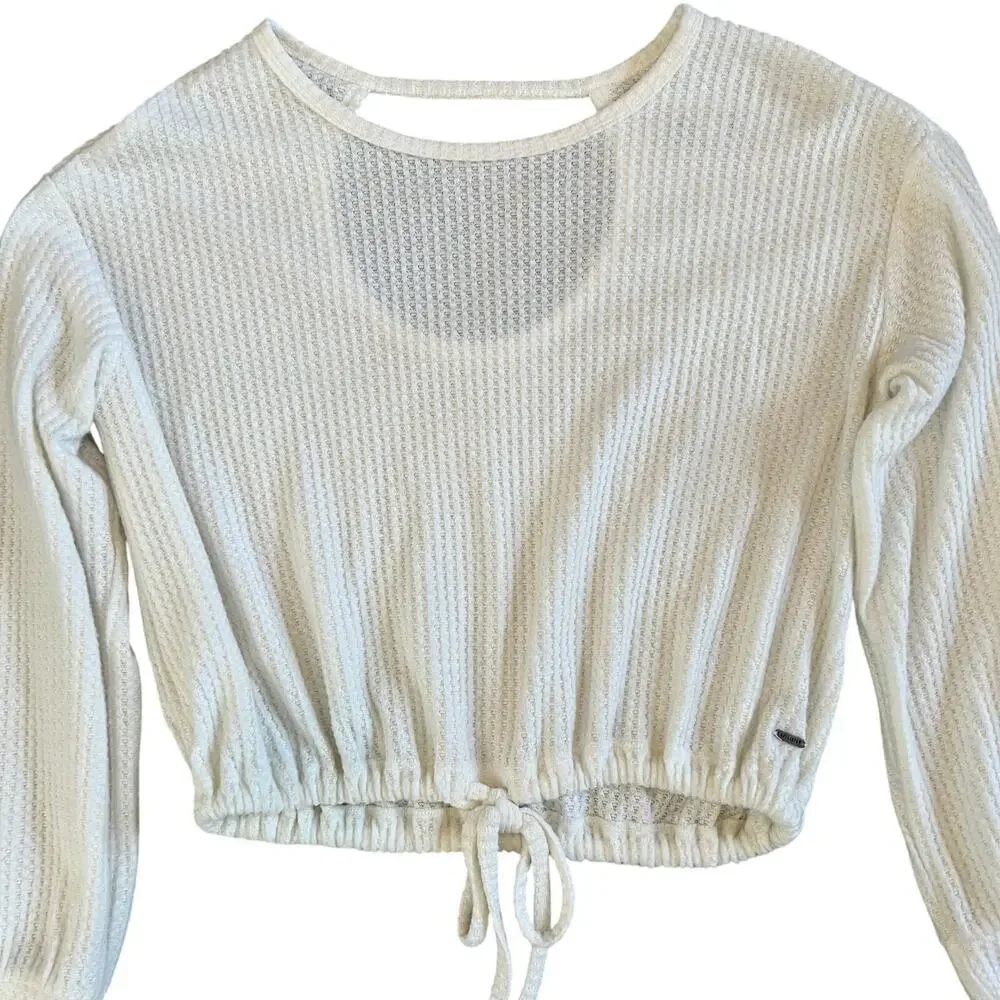 Hollister‎ Women's Waffle Open Back Shirt Super Soft Size XS